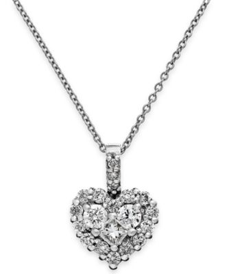 effy diamond heart necklace