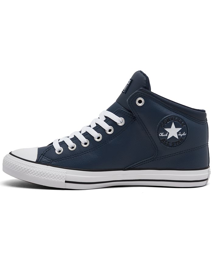 Converse Men's Chuck Taylor Street Leather High Top Casual Sneakers ...