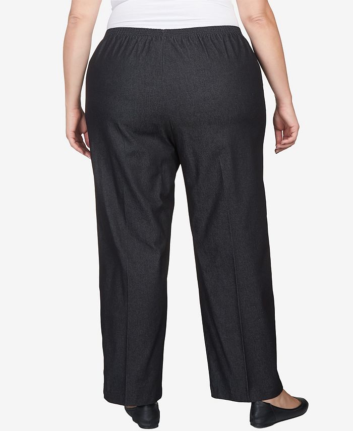Alfred Dunner Plus Size Comfort Waistband Mid Rise Average Length ...