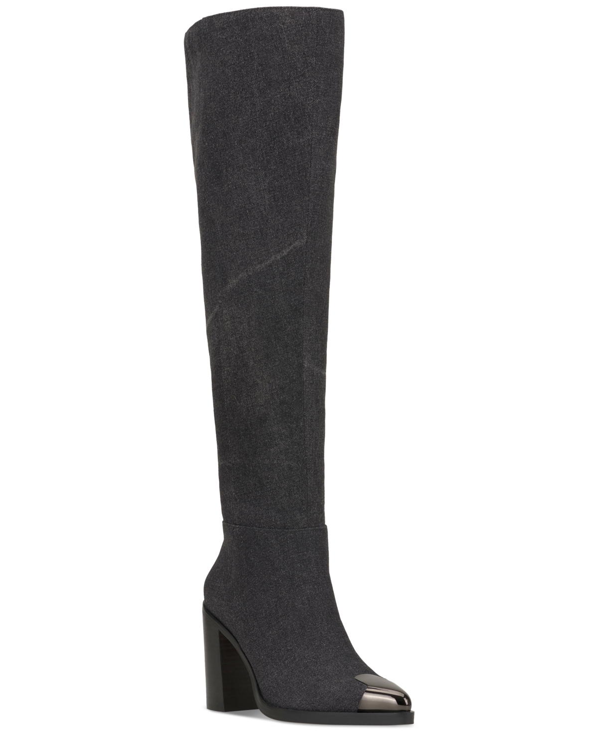 Jessica Simpson Bidemi Over-the-knee Boots In Grey Wash Textile
