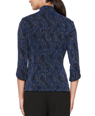 売れ筋商品|||アレックスイブニングス カットソー トップス レディース Women's Scoop-Neck Tank & Embroidered Jacket Black/Purple $159 NWT Alex Evenings Scoop-Neck Tank & Embroidered Jacket