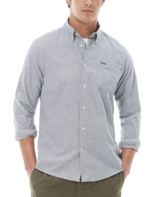 Barbour - Men's Turner Tailored-Fit Micro-Houndstooth Button-Down Shirt