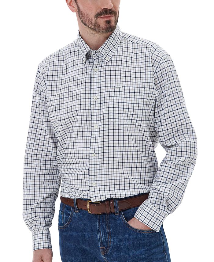 Barbour grey sales check shirt