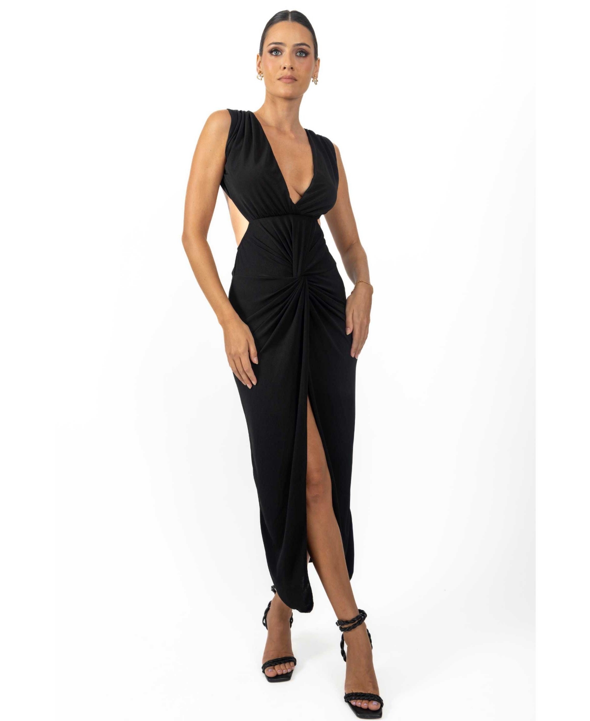 Akalia Bonnie Women's Backless Dress In Black