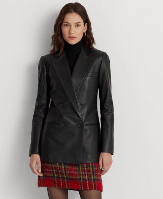 Lauren Ralph Lauren - Women's Double-Breasted Lambskin Blazer