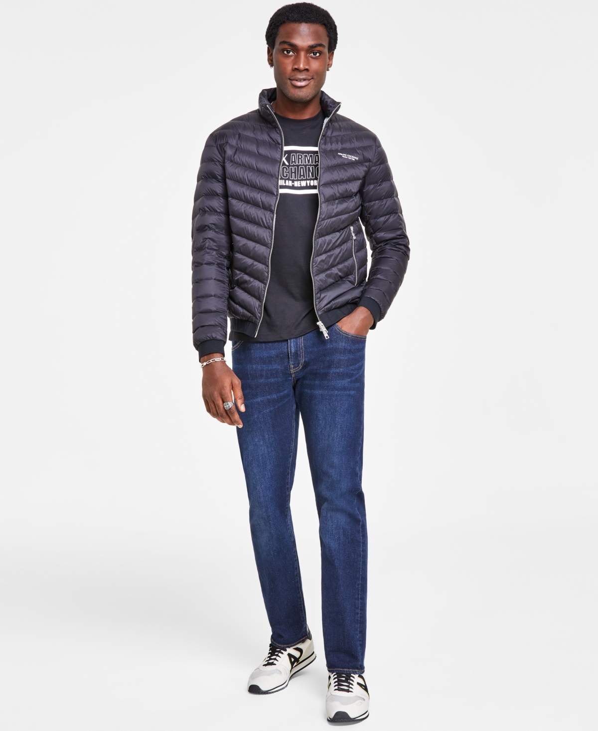 Armani exchange puffer jacket online