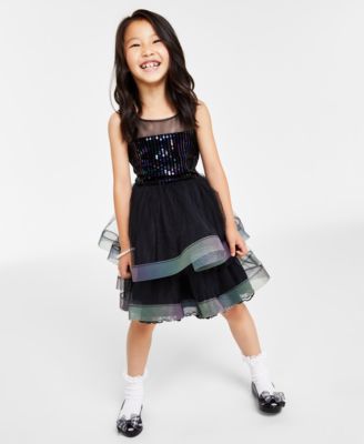 Bonnie Jean - Toddler & Little Girls Iridescent Sequin Dress