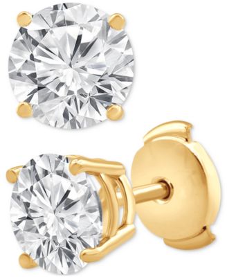 Certified Lab Grown Diamond Stud Earrings (3 ct. t.w.) in 14k Gold