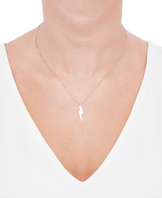 Lightning Bolt 18" Pendant Necklace in 10k Gold