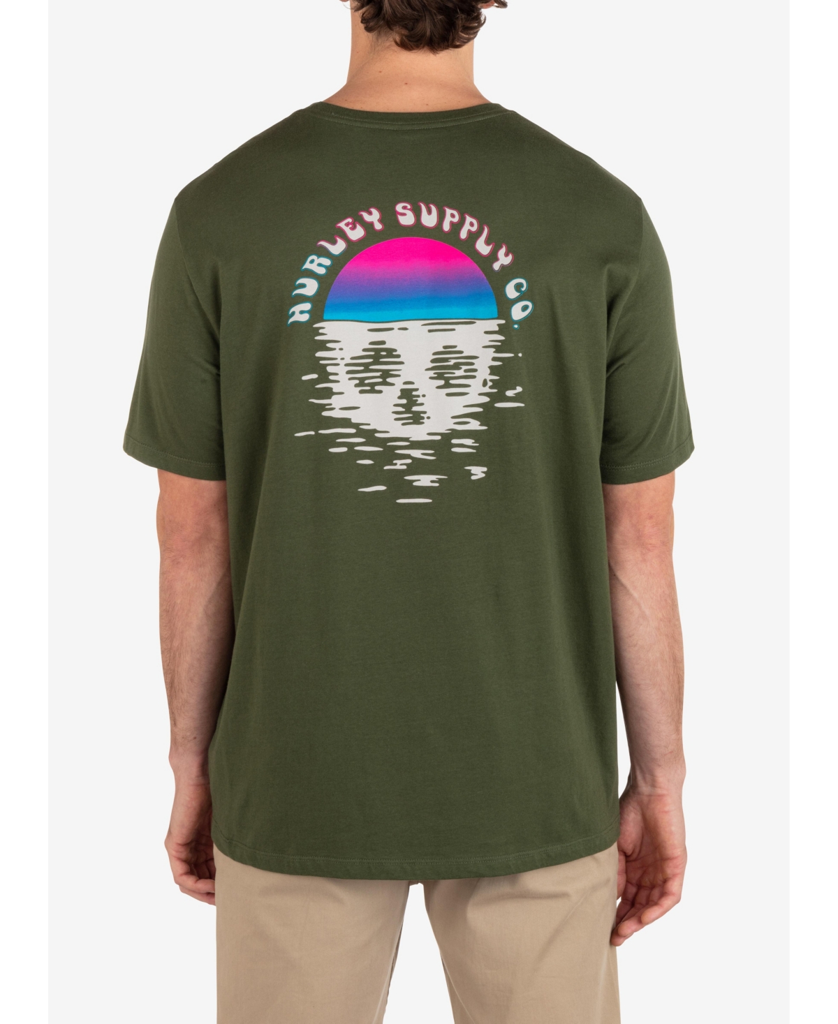 Hurley Men's Everyday Skull Driftin Short Sleeve T-shirt In Charcoal Fern