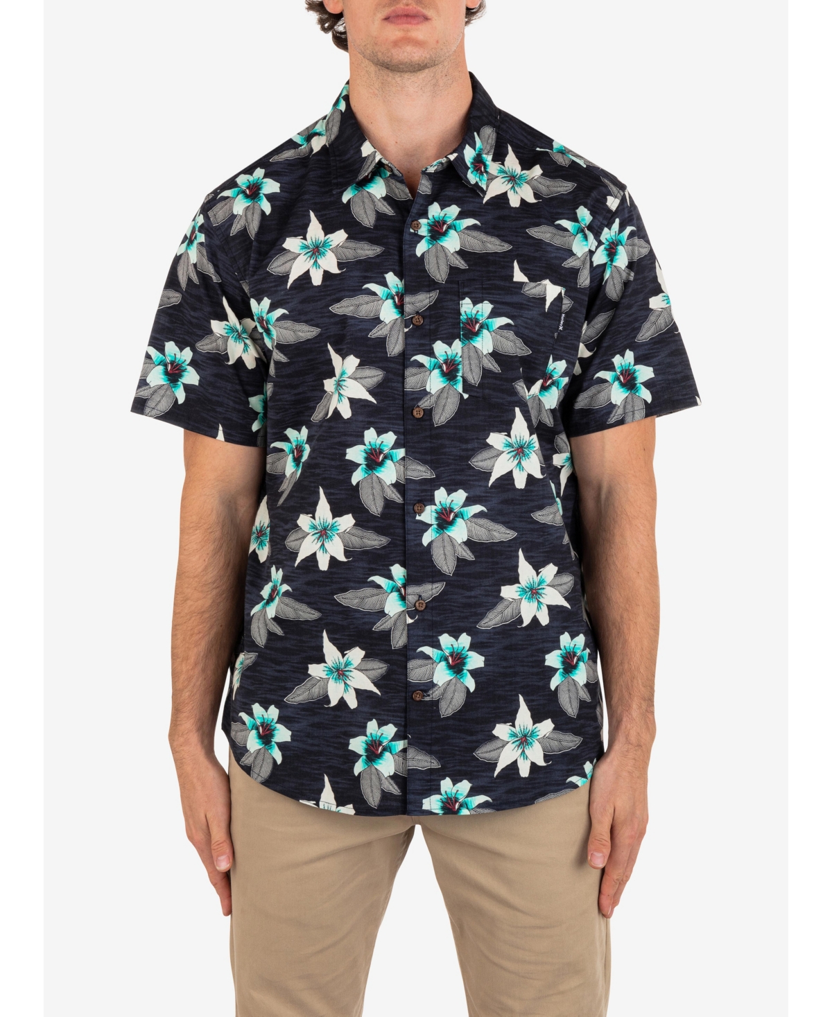 Men's One and Only Lido Stretch Short Sleeves Shirt - Black Multi