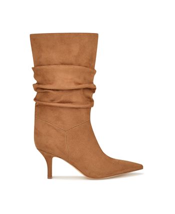 Nine West Women s Mycki Pointy Toe Ruched Dress Boots Macy s