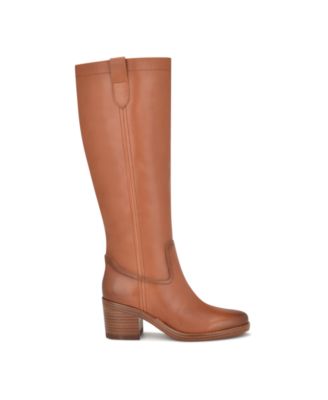 Women's Hecee Block Heel Round Toe Knee High Boots