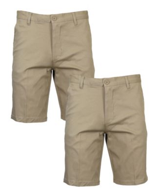 Men's Slim Fitting Cotton Flex Stretch Chino Shorts, Pack of 2