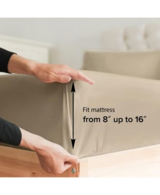 Deep Pocket Cotton Fitted Sheet, Queen