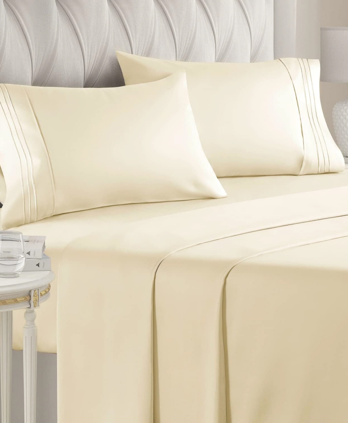 Cgk Unlimited 4 Piece Deep Pocket Microfiber (Muted, Vibrant, Heathered) Sheet Set -