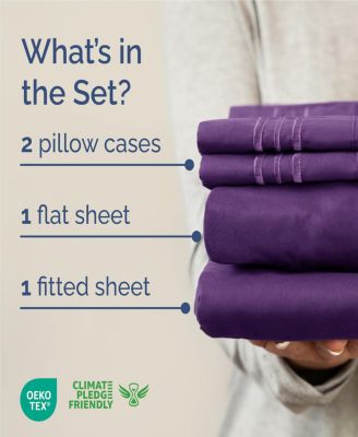 4 Piece Microfiber Sheet Set - Queen