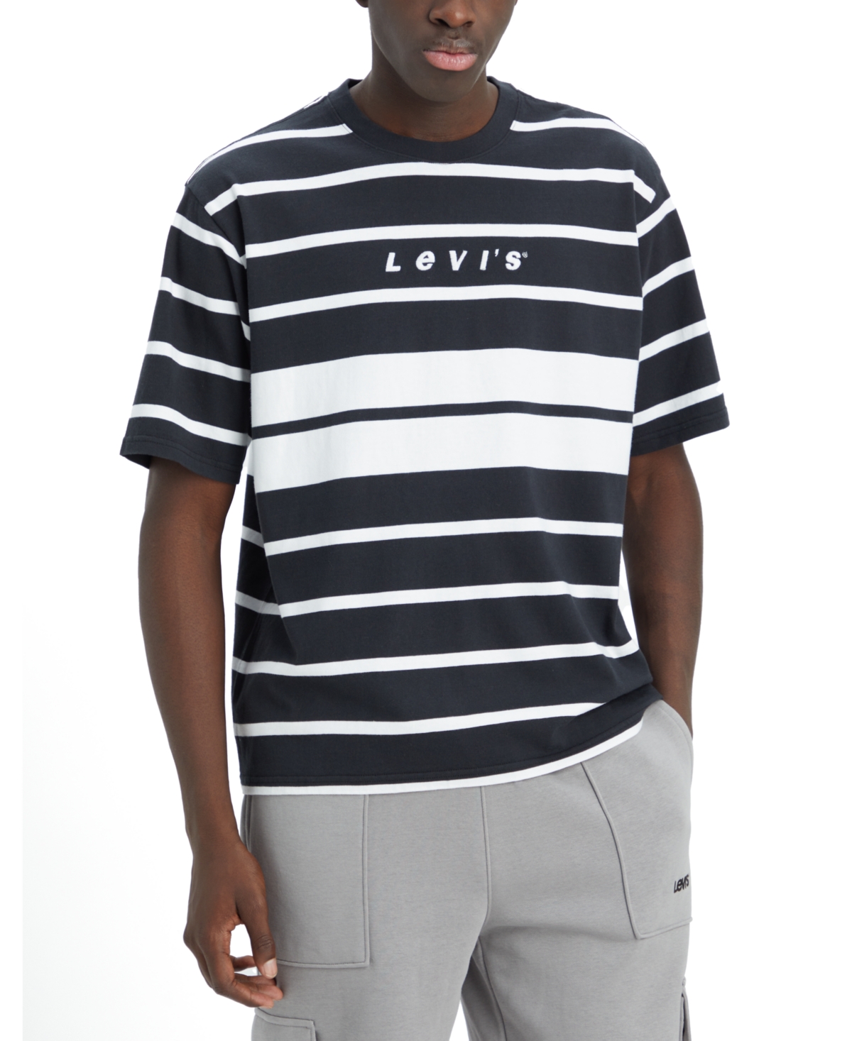 Levi's Men's Relaxed-fit Half-sleeve T-shirt In Caviar
