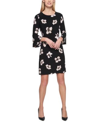 Tommy Hilfiger Petite Floral-Print Bell-Sleeve Mini Dress Macy's