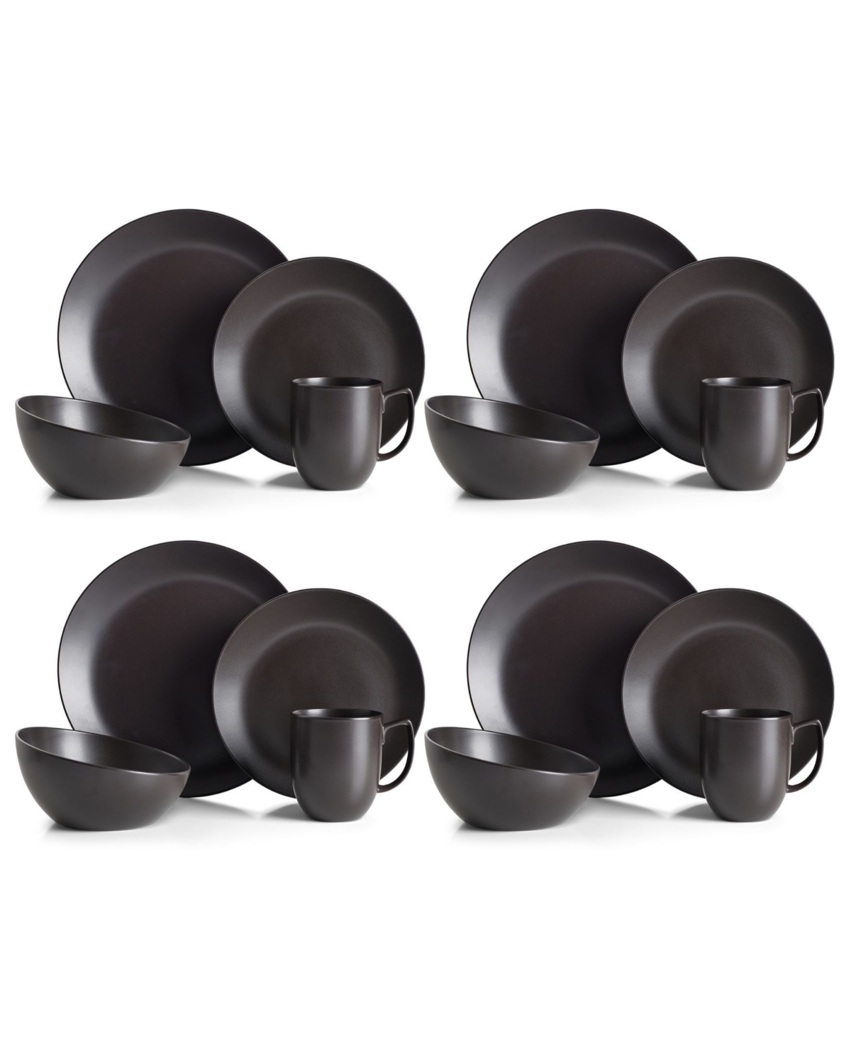 Nambe Orbit 16 Piece Place Setting In Celestial Black