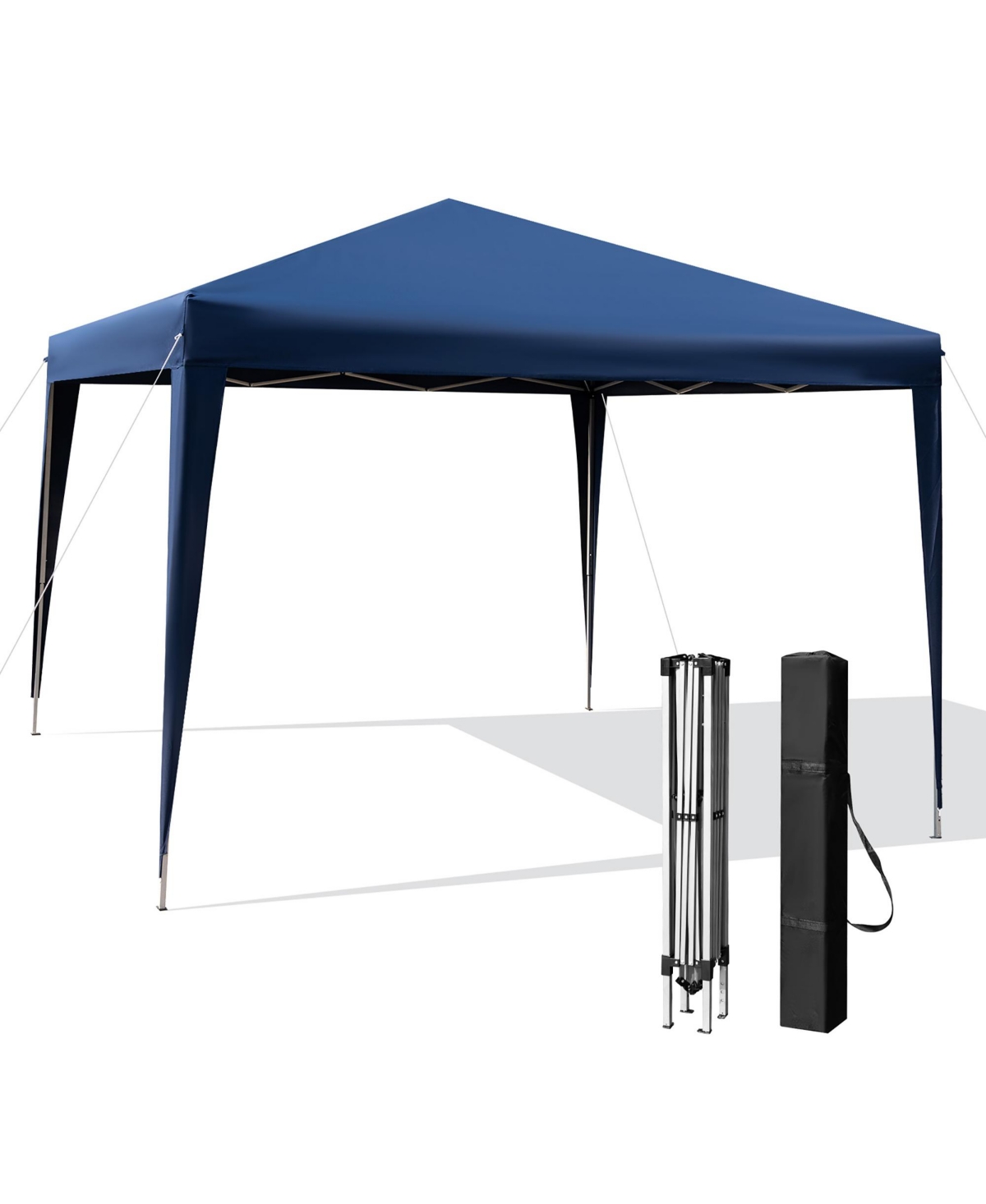 Patio 10x10ft Outdoor Instant Pop-up Canopy Folding Sun Shelter Carry Bag - Grey