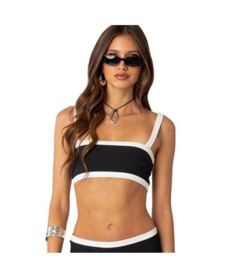Women's Sutton contrast ribbed Bra top