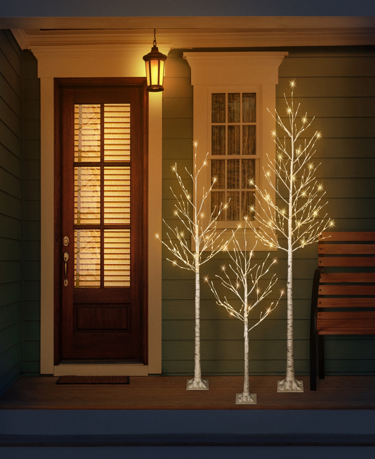 Puleo 4' Pre-lit Flocked Artificial Twig Tree In Brown