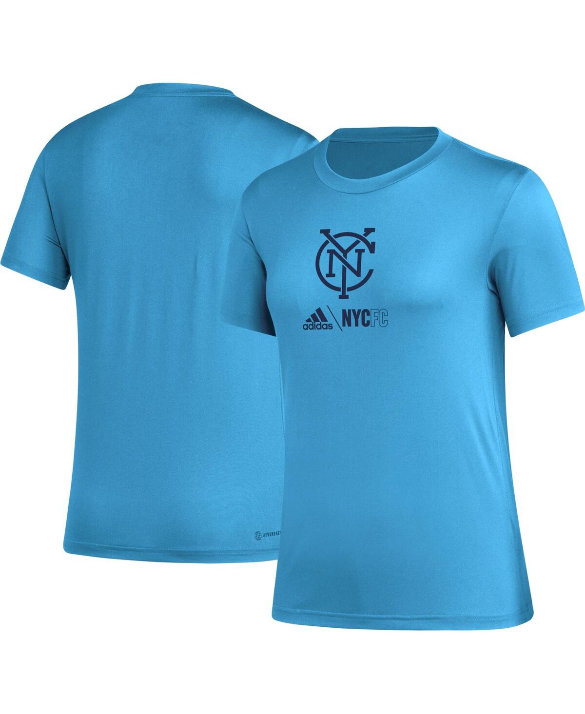 Women's adidas Light Blue New York City Fc Aeroready Club Icon T-shirt - Light Blue