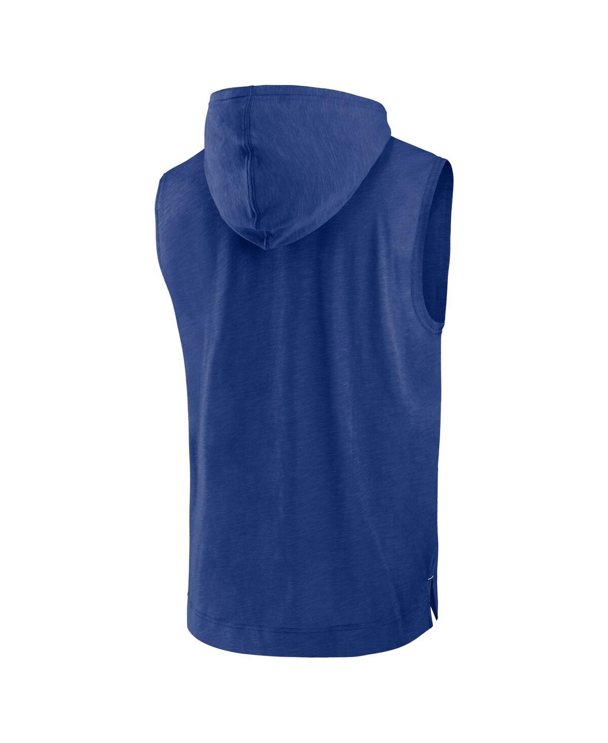 Shop Nike Men's  Royal Chicago Cubs Athletic Sleeveless Hooded T-shirt