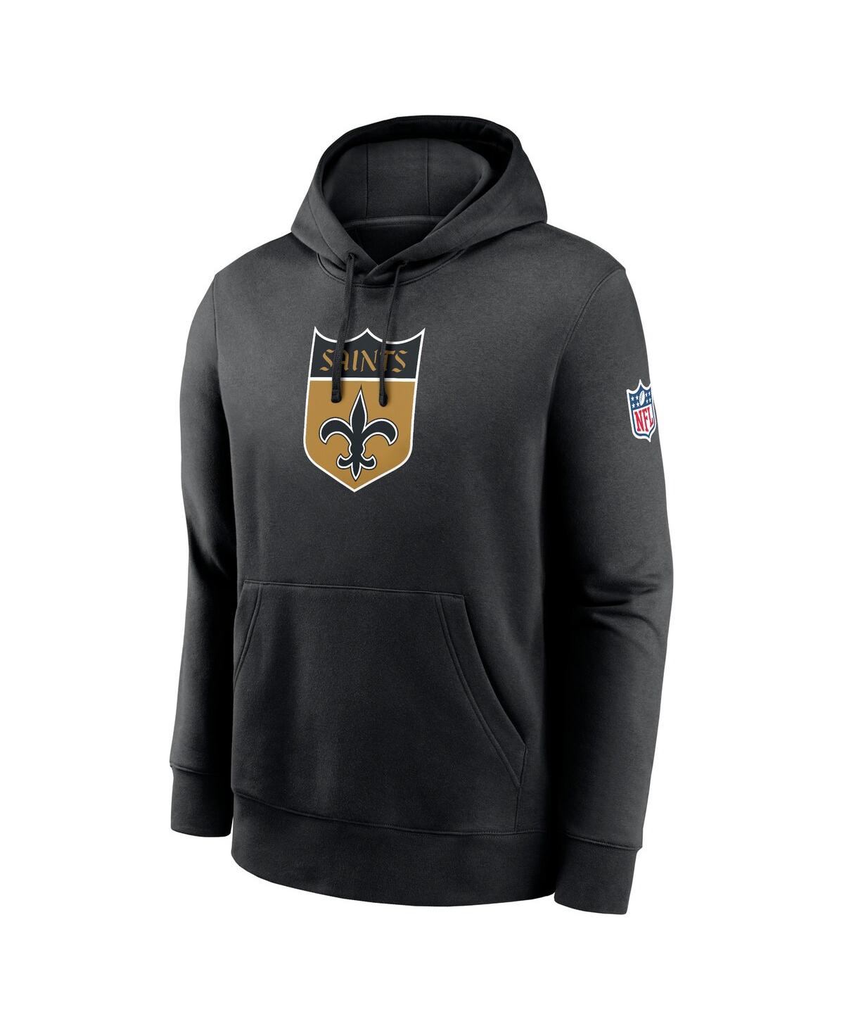 Men's NikeNew Orleans Saints 2023 Sideline Club Alternate Tri-Blend Pullover Hoodie - Black