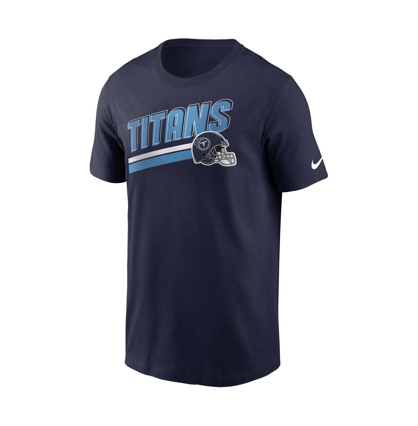 Мужская футболка Nike Navy Tennessee Titans Essential Blitz Lockup — фото 4