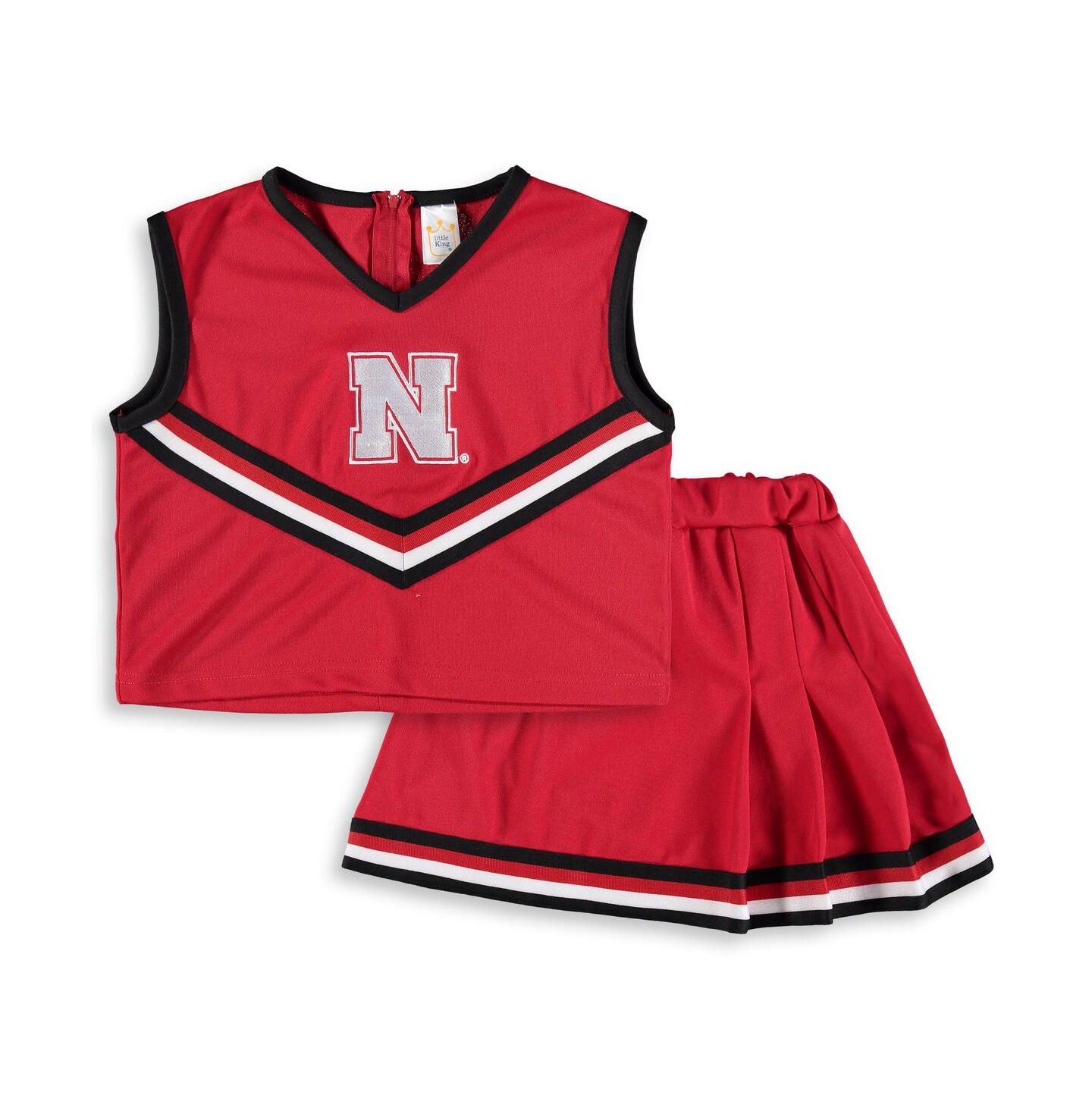 Комплекты Little King Apparel Scarlet Nebraska Huskers Two-Piece Cheer Set для девочек — фото 2
