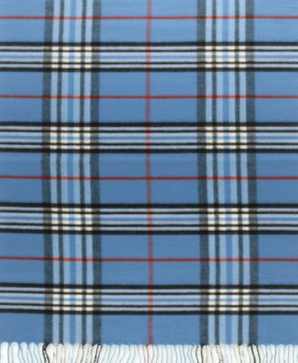 Écharpe Pour Homme En Cashmink - Motif Carreaux Noir Et Bleu - Marque Chance Encounters - Occasion