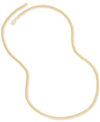Lightweight Curb Link 22" Chain Necklace in 14k Gold