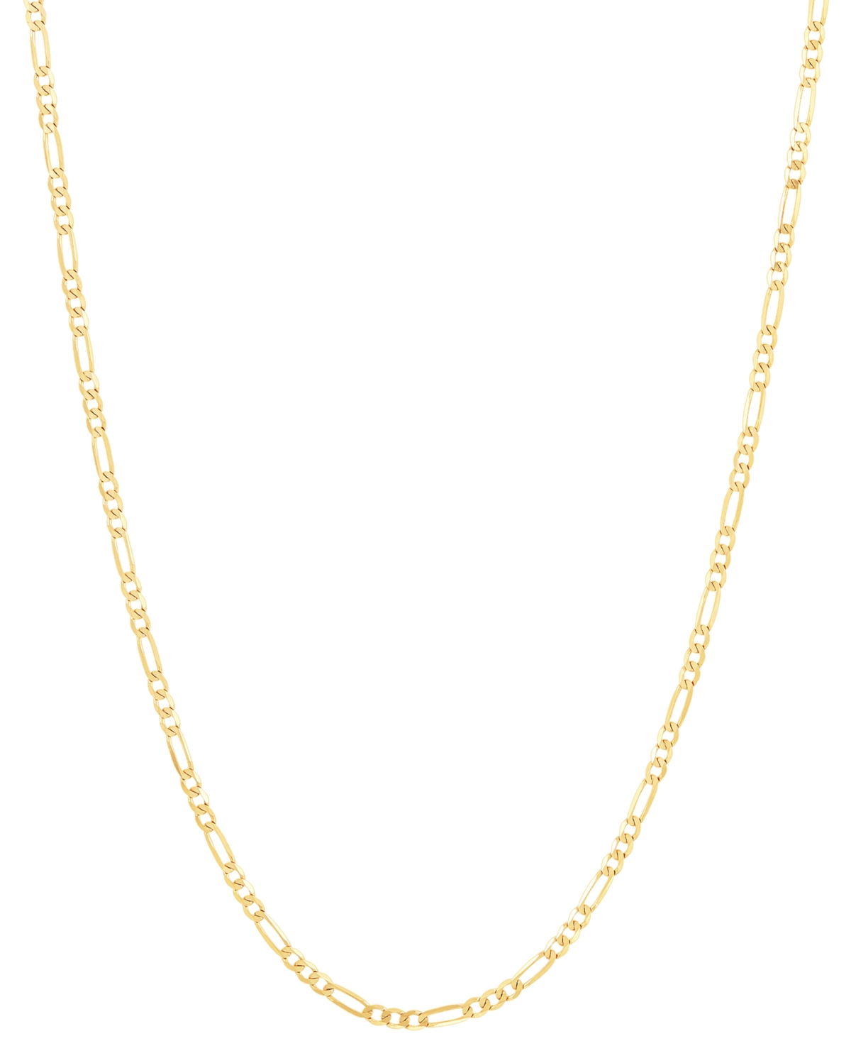 Polished 20" Figaro Chain (1.85mm) in 10K Yellow Gold - Yellow Gold