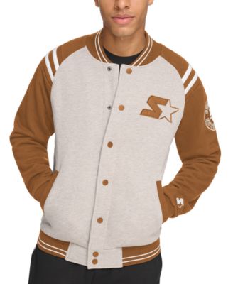 Starter - Men's Classic-Fit Colorblocked Fleece Varsity Bomber Jacket