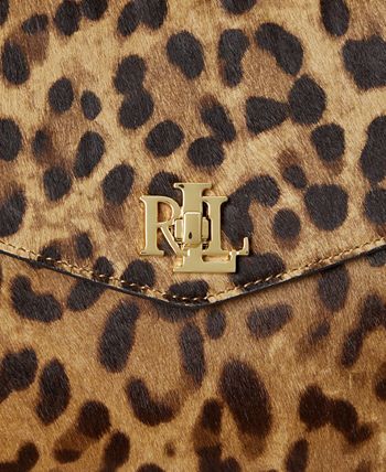 Lauren Ralph Lauren Leopard-Print Haircalf Crossbody Tech Case - Estate Leopard/Chestnut Brown