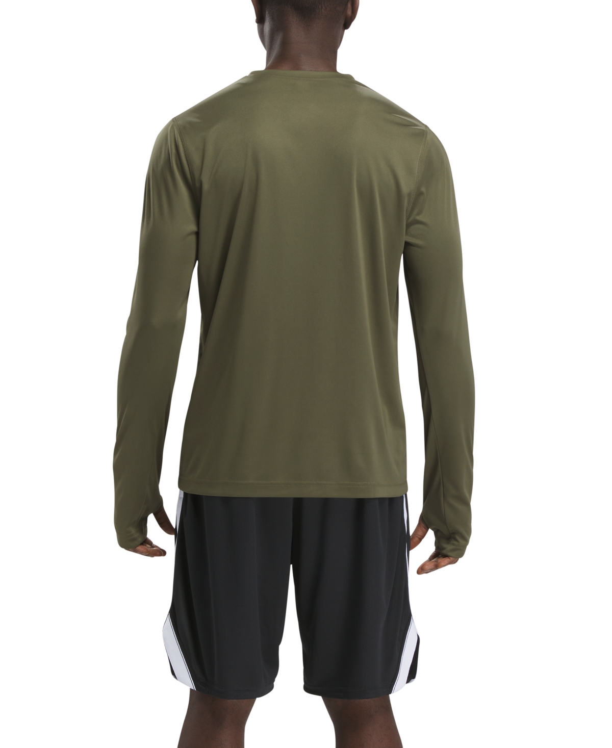 Shop Reebok Men's Classic Fit Long-sleeve Training Tech T-shirt In Army Green