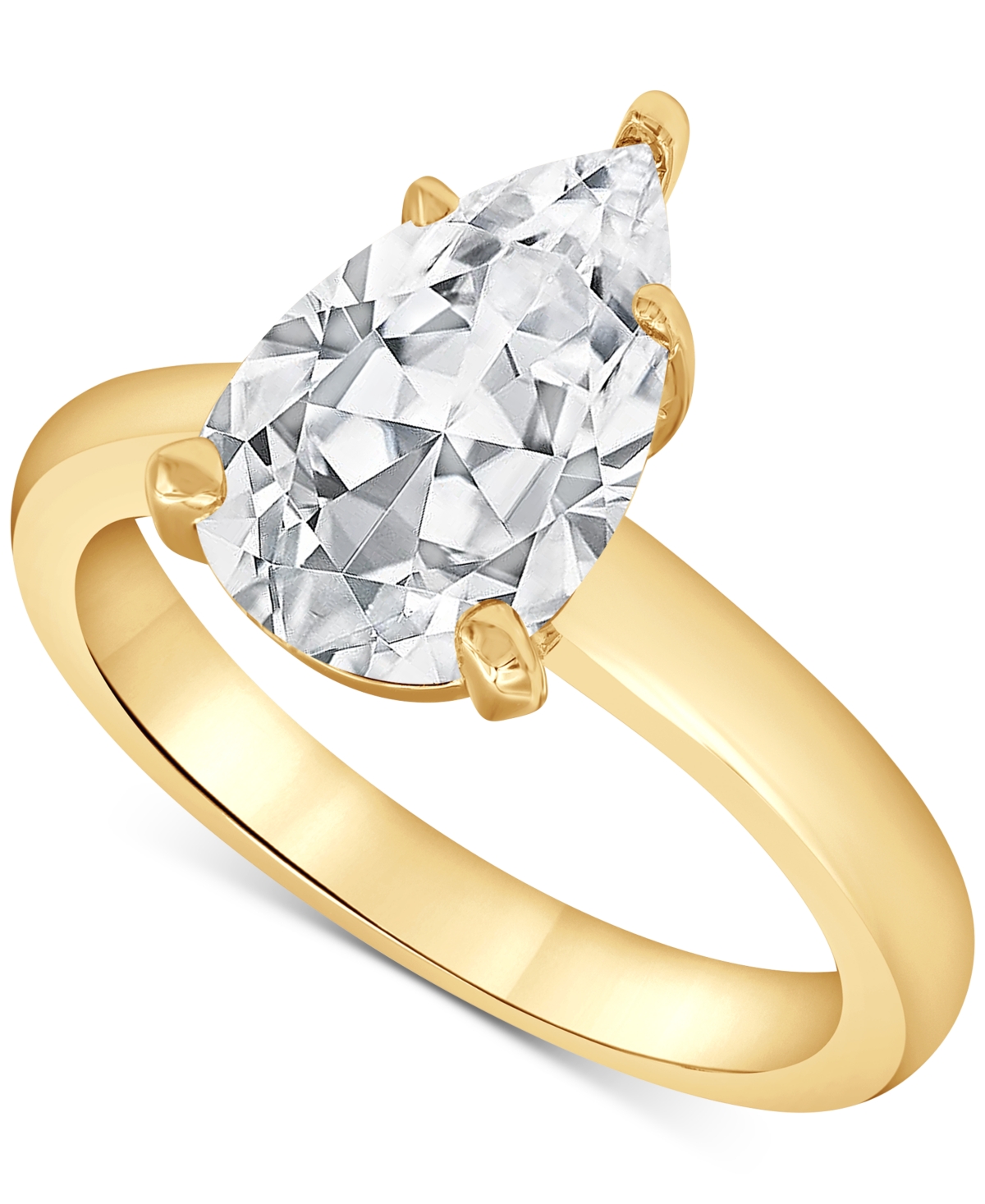 Badgley Mischka Certified Lab Grown Diamond Engagement Ring (3 Ct. T.w.) In 14k Gold In Yellow Gold