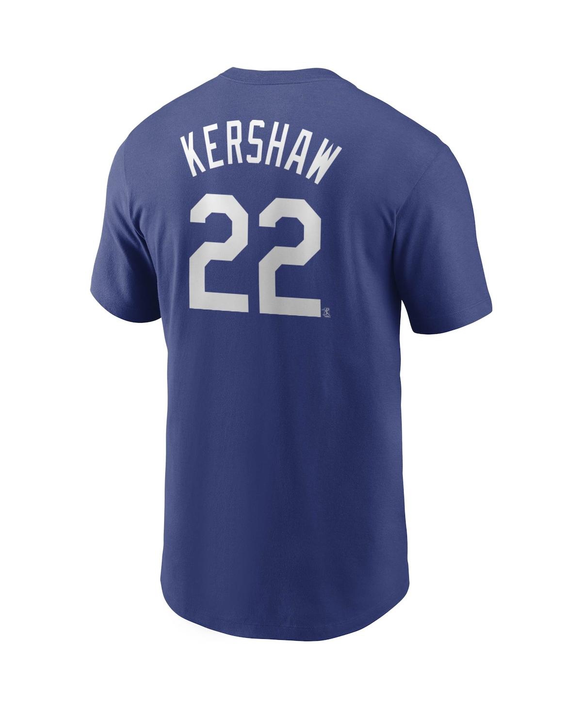 Nike Men's Clayton Kershaw Royal Los Angeles Dodgers 2021 Gold Program Name Number T-shirt In Royal Blue