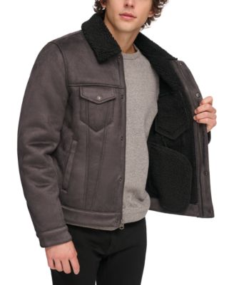 Men's Relaxed-Fit Faux-Shearling Trucker Jacket  