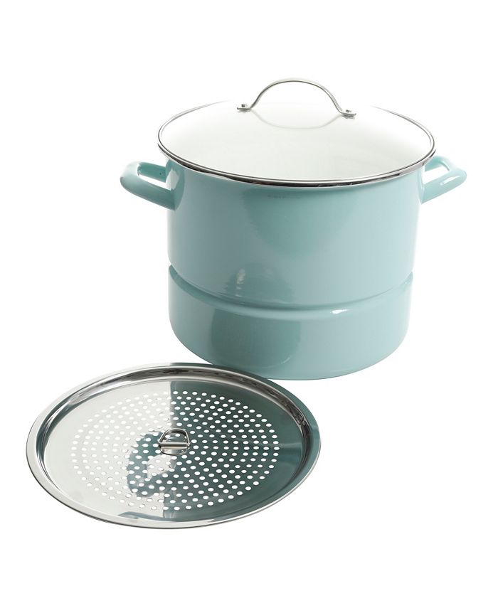 Martha Stewart Collection Thayer Enamel On Steel 16 Quart Steamer Pot