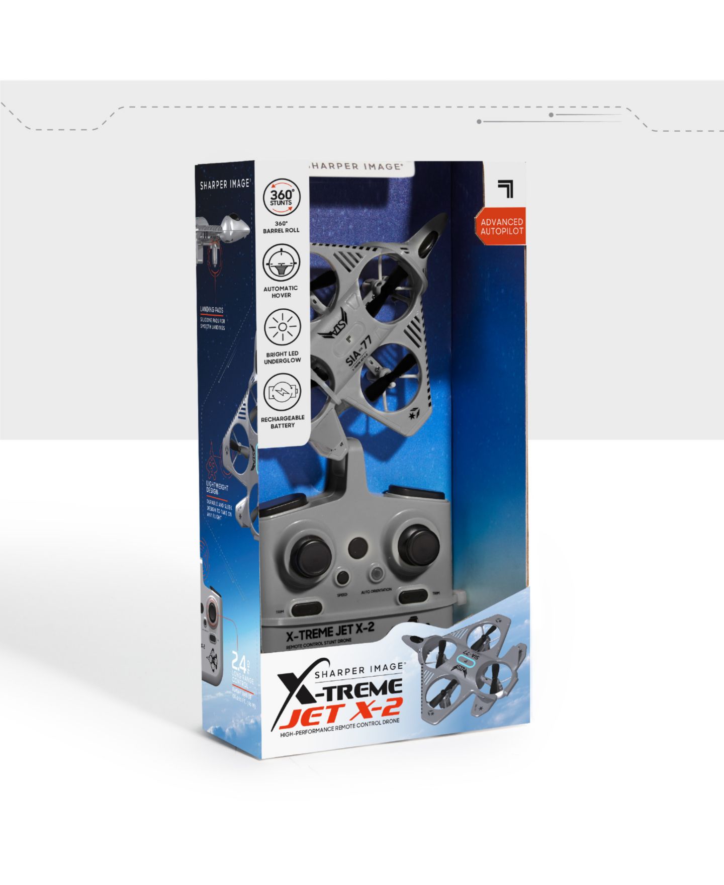 Детская игрушка Sharper Image X-Treme Jet X-2 Remote Control Rechargeable LED Drone — фото 6