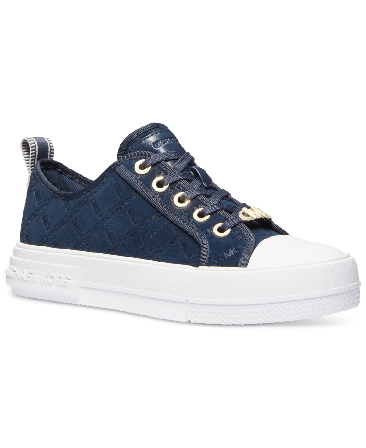 Michael Kors Michael  Evy Lace-up Low-top Sneakers In Navy