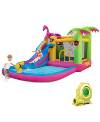 Tropical Inflatable Bounce Castle for Backyard, Ocean Ball & 735W ...
