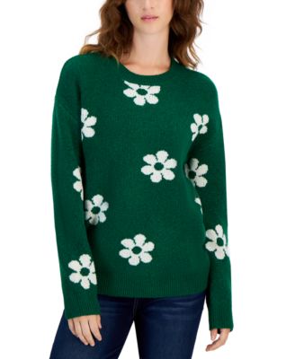 Hooked Up by IOT - Juniors' Crewneck Printed Sweater