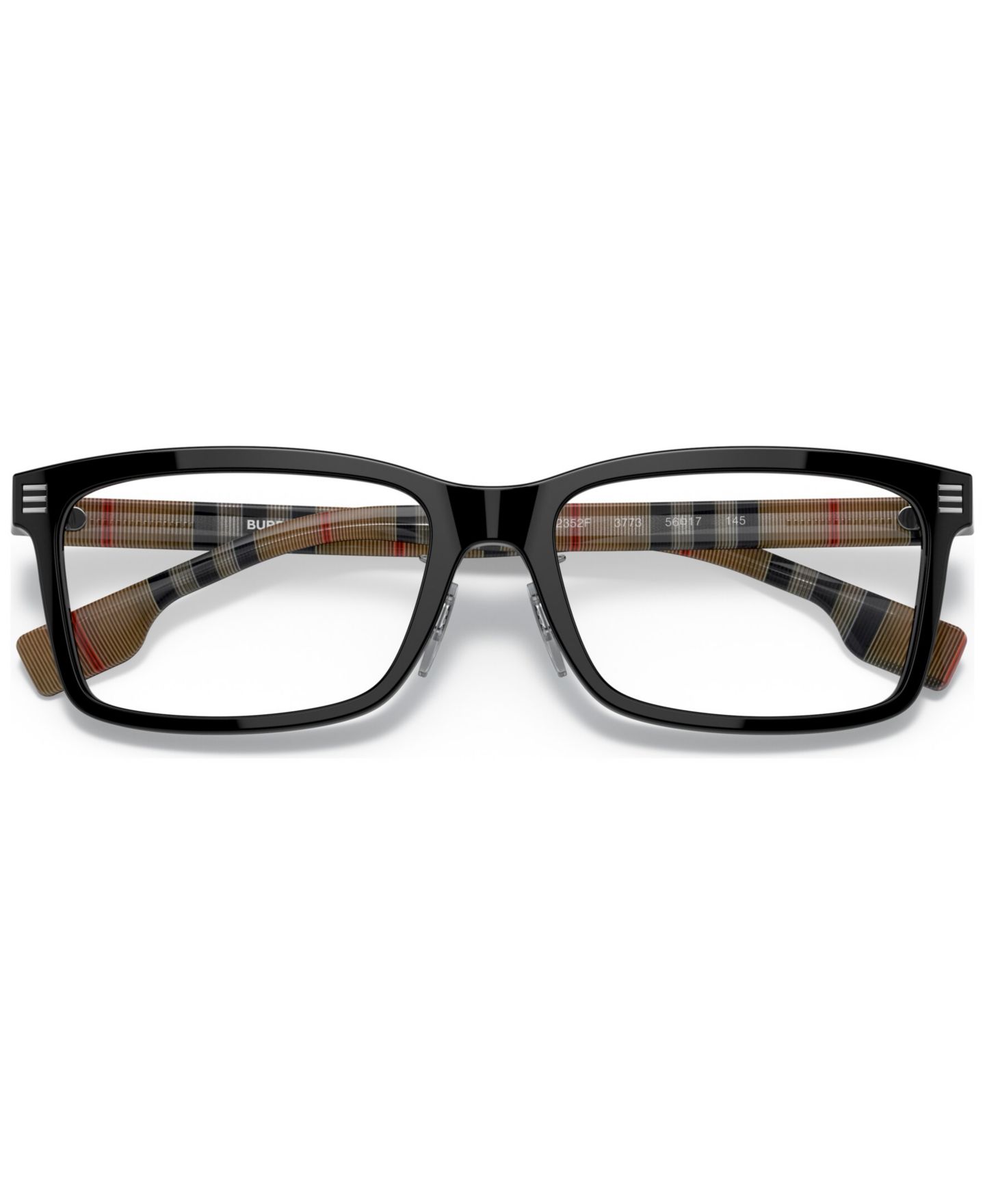 Мужские очки Burberry Man Rectangle Plastic BE2352F Foster Eyeglasses, цвет: Чёрный — фото 5