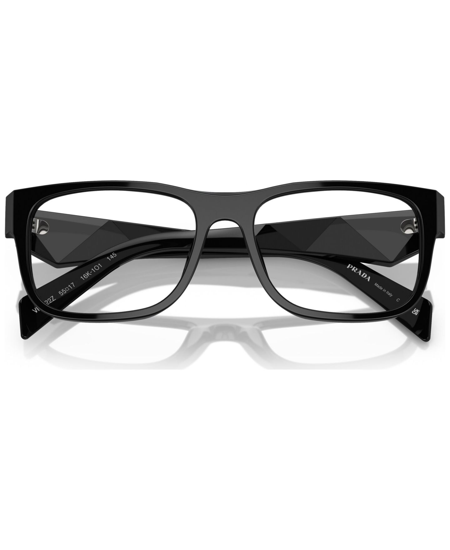 Мужские очки PRADA Man Pillow Plastic PR 22ZV Eyeglasses, цвет: Чёрный — фото 5