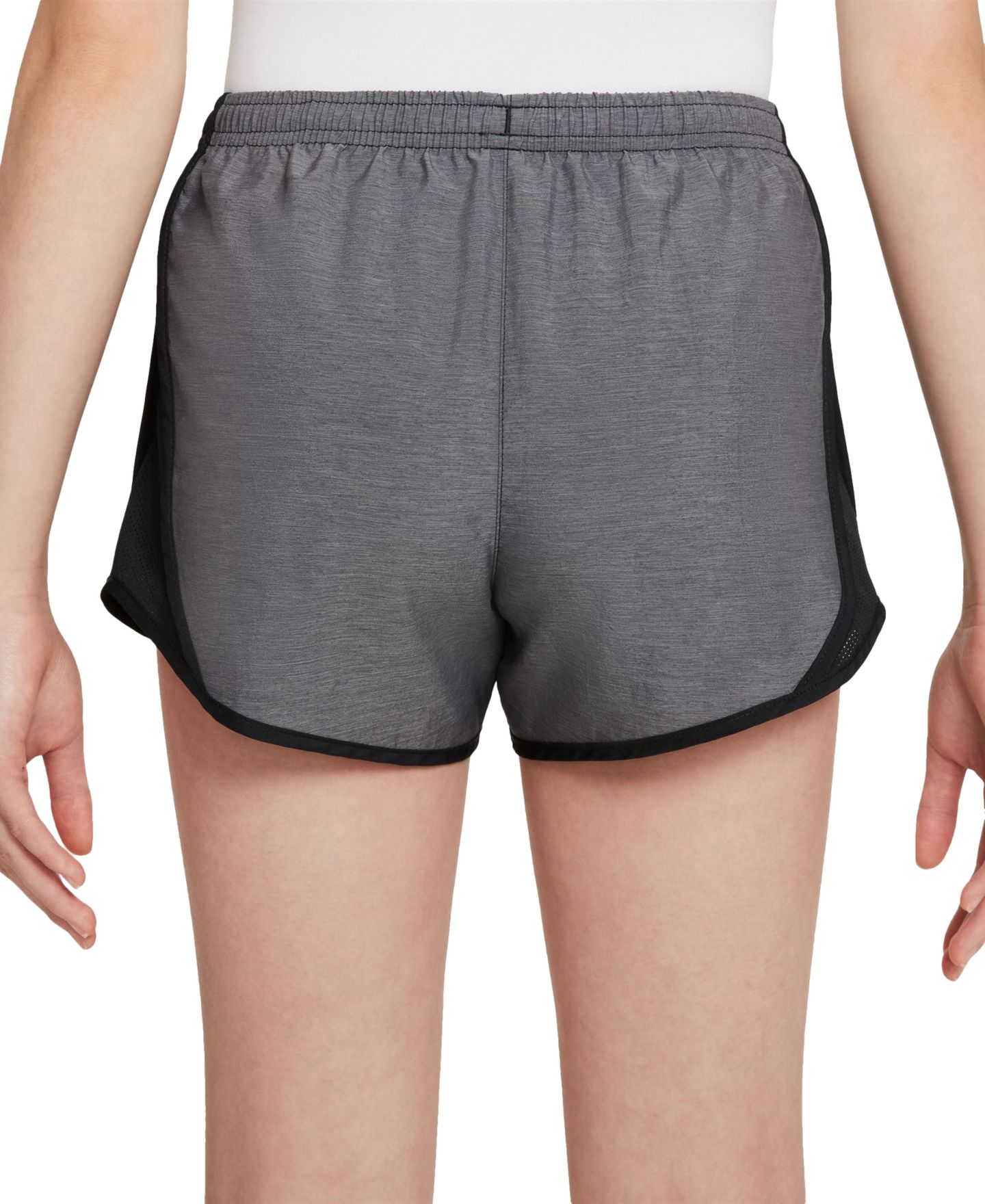 Шорты Nike Dri-Fit Tempo Running Shorts для девочек, цвет: Чёрный меланжевый — фото 2