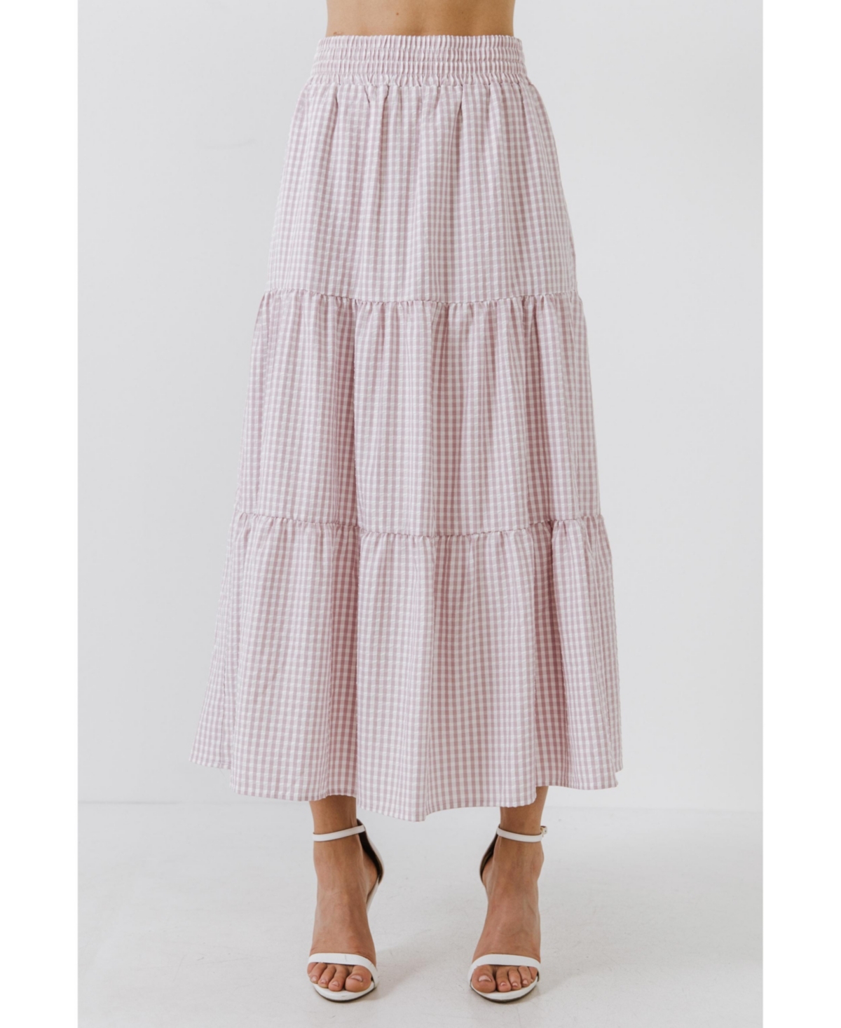Women's Tiered Maxi Skirt - Dusty rose